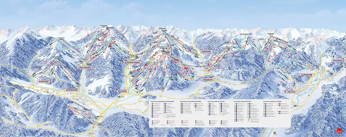 Pistekort Flachau