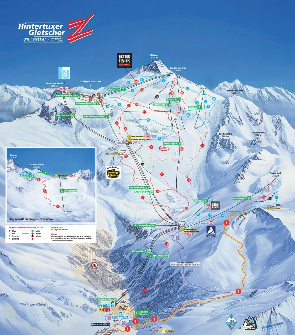 Pistekort Hintertux