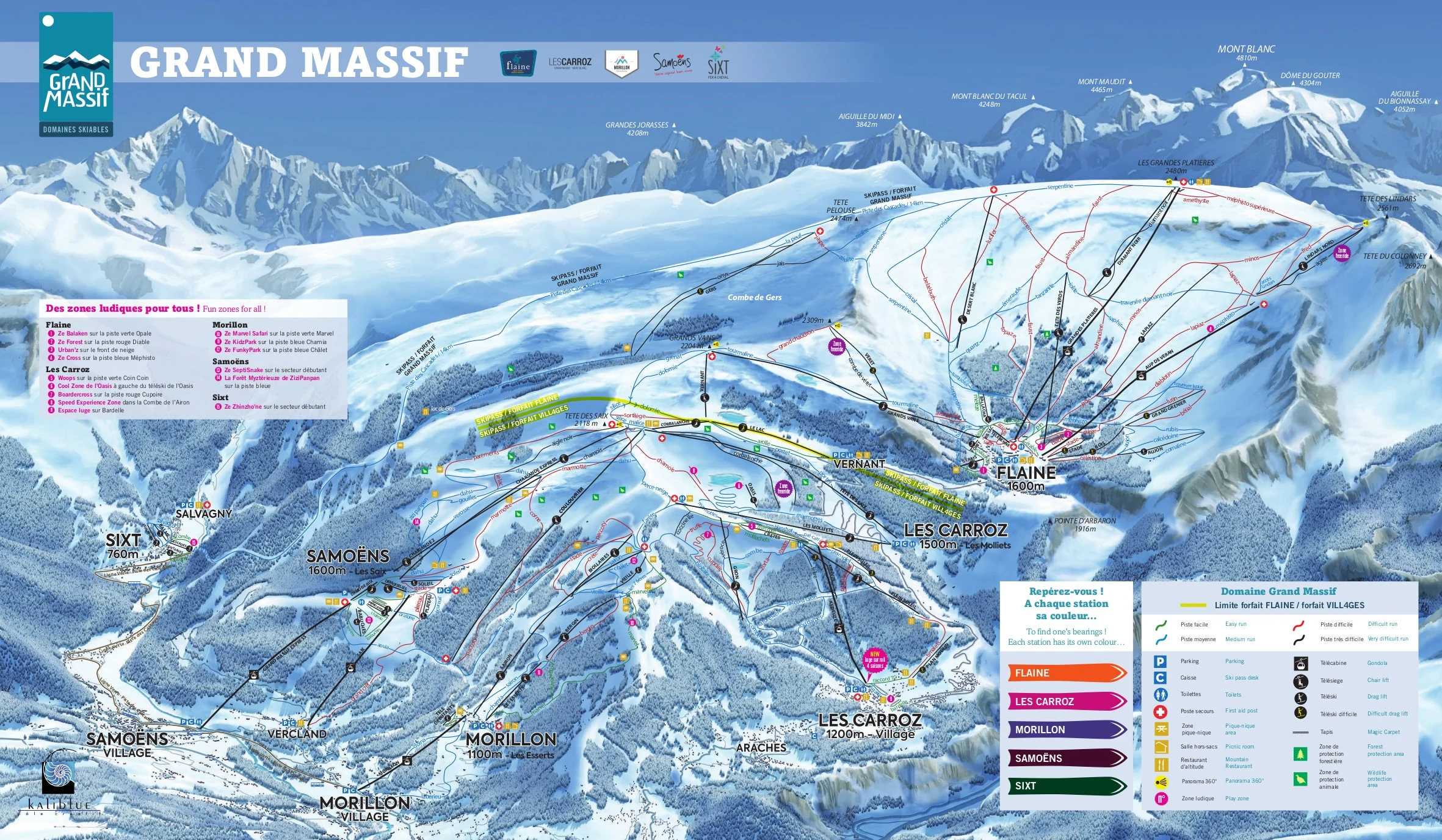 Pistekort over Flaine