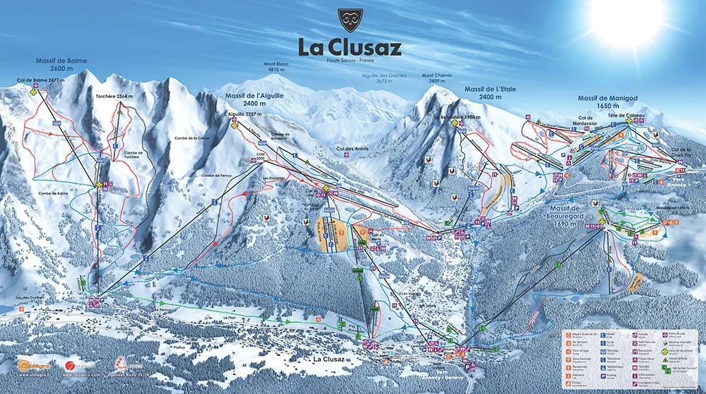 Pistekort La Clusaz