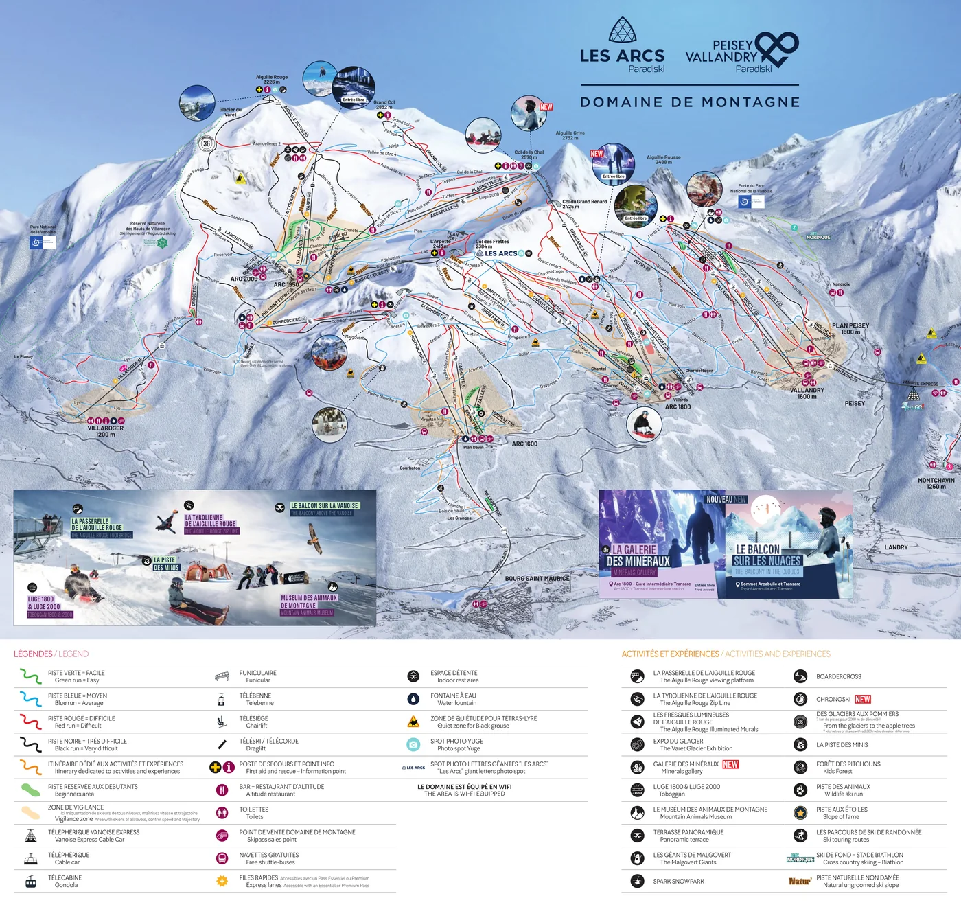Pistekort Les Arcs