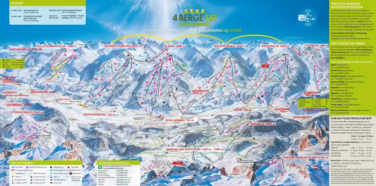 Pistekort Schladming