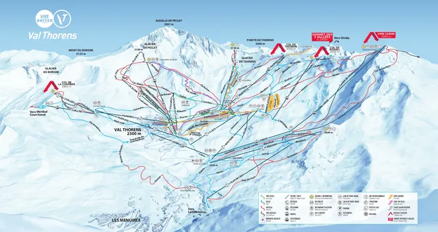 Pistekort Val Thorens