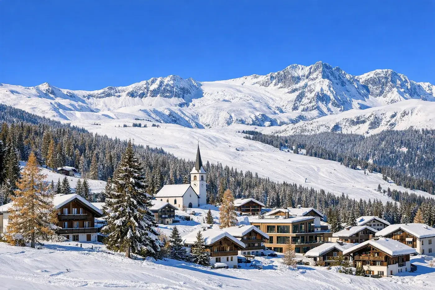 Skirejse til Flims Laax Falera i Schweiz