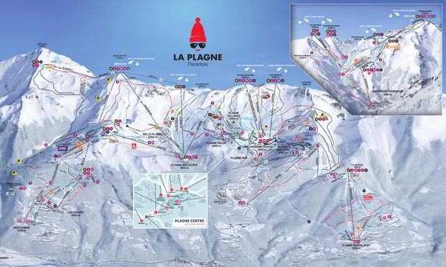 Pistekort La Plagne